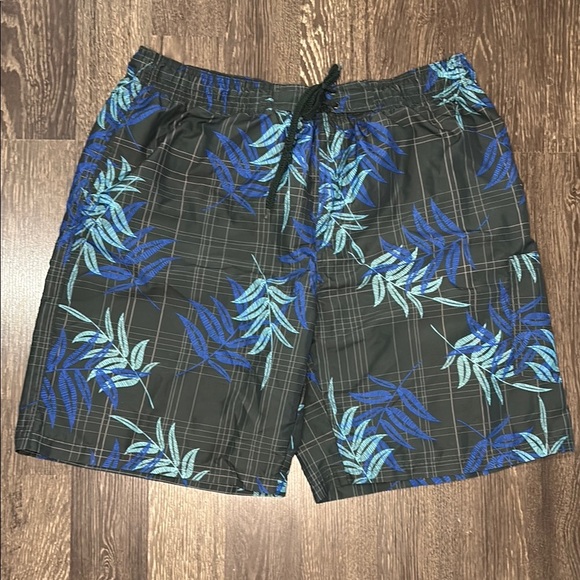 Men's Black and Blue Swim Shorts with a liner size 36/38 - Picture 1 of 8